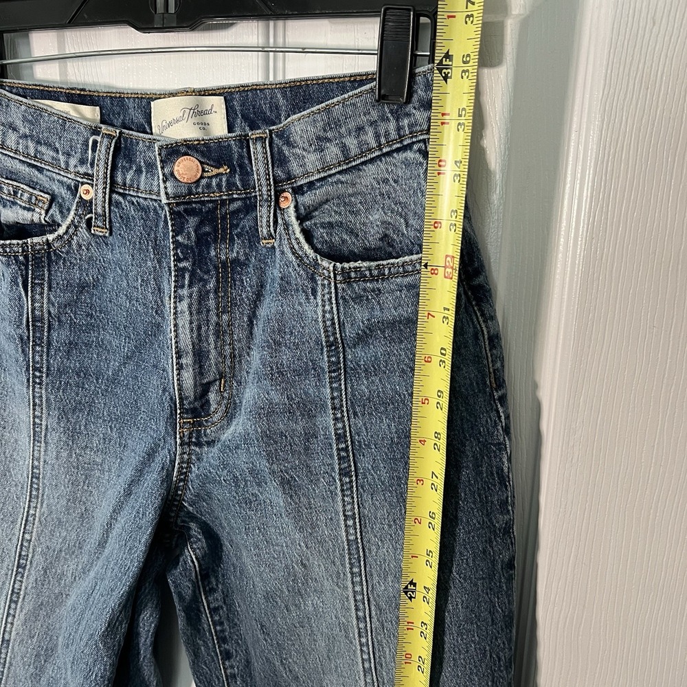 Universal Thread Women's Vintage Straight Jeans Medium Tint Denim Sz 0/25R - Picture 9 of 11